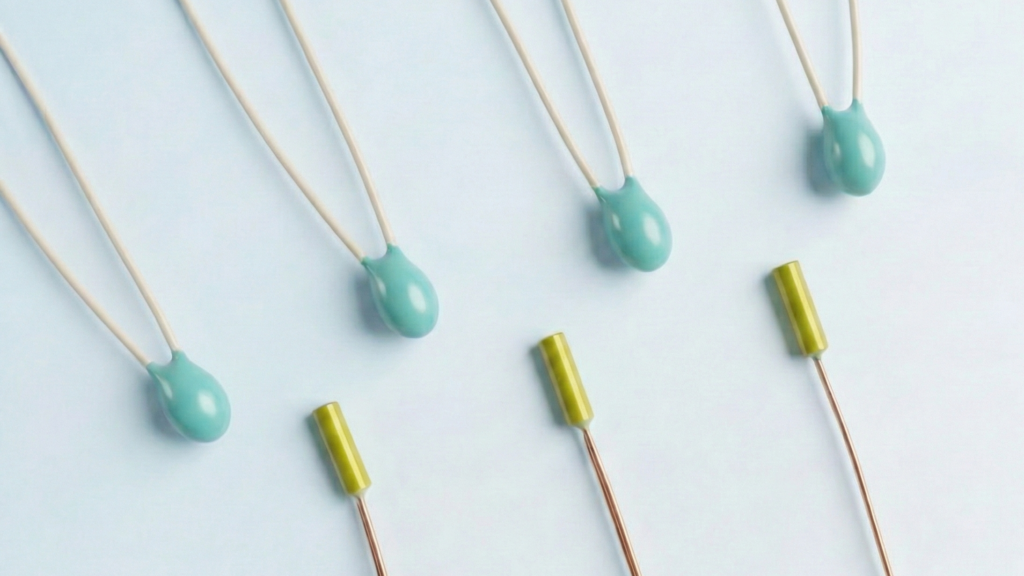 Temperature sensing products on a light background